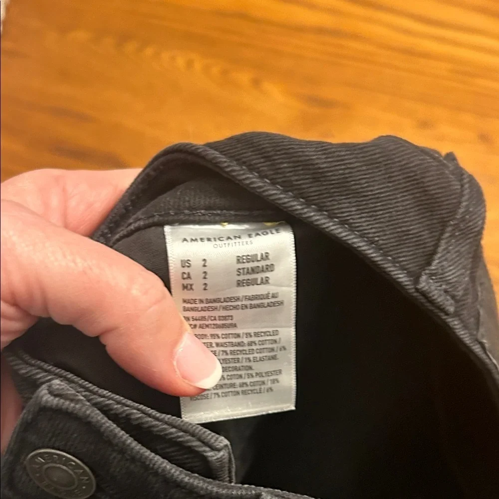 American Eagle Outfitters Men's Ripped Black Jeans